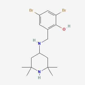 molecular formula C16H24Br2N2O B4946324 2,4-dibromo-6-{[(2,2,6,6-tetramethyl-4-piperidinyl)amino]methyl}phenol 