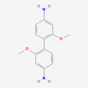 molecular formula C14H16N2O2 B494636 2,2'-Dimethoxybiphenyl-4,4'-diamine 