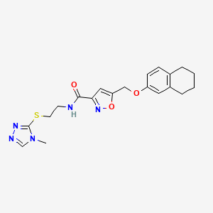 N-{2-[(4-methyl-4H-1,2,4-triazol-3-yl)thio]ethyl}-5-[(5,6,7,8-tetrahydro-2-naphthalenyloxy)methyl]-3-isoxazolecarboxamide