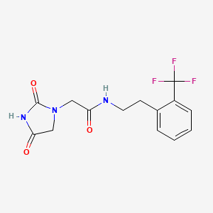 2-(2,4-dioxo-1-imidazolidinyl)-N-{2-[2-(trifluoromethyl)phenyl]ethyl}acetamide