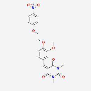 5-{3-methoxy-4-[2-(4-nitrophenoxy)ethoxy]benzylidene}-1,3-dimethyl-2,4,6(1H,3H,5H)-pyrimidinetrione