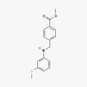 molecular formula C16H17NO2S B4946395 methyl 4-({[3-(methylthio)phenyl]amino}methyl)benzoate 