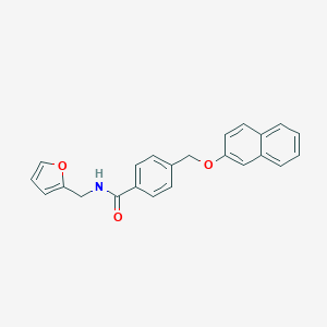molecular formula C23H19NO3 B494641 N-(2-furylmethyl)-4-[(2-naphthyloxy)methyl]benzamide 