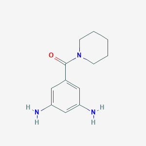 molecular formula C12H17N3O B494642 (3,5-Diamino-phenyl)-piperidin-1-yl-methanone CAS No. 314047-34-2