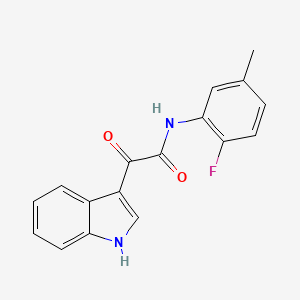 N-(2-fluoro-5-methylphenyl)-2-(1H-indol-3-yl)-2-oxoacetamide