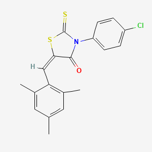 3-(4-chlorophenyl)-5-(mesitylmethylene)-2-thioxo-1,3-thiazolidin-4-one