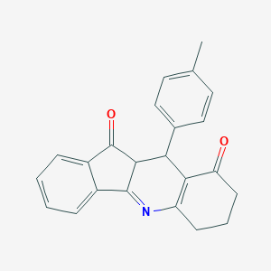 molecular formula C23H19NO2 B494644 10-(4-methylphenyl)-7,8,10,10a-tetrahydro-6H-indeno[1,2-b]quinoline-9,11-dione CAS No. 304868-08-4
