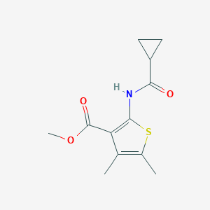 molecular formula C12H15NO3S B494645 Methyl 2-(cyclopropanecarboxamido)-4,5-dimethylthiophene-3-carboxylate CAS No. 352683-46-6