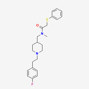 molecular formula C23H29FN2OS B4946468 N-({1-[2-(4-fluorophenyl)ethyl]-4-piperidinyl}methyl)-N-methyl-2-(phenylthio)acetamide 