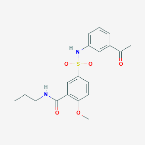 5-{[(3-acetylphenyl)amino]sulfonyl}-2-methoxy-N-propylbenzamide