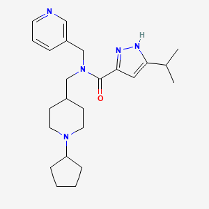 N-[(1-cyclopentyl-4-piperidinyl)methyl]-3-isopropyl-N-(3-pyridinylmethyl)-1H-pyrazole-5-carboxamide