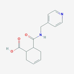 molecular formula C14H16N2O3 B494652 3-Cyclohexene-1-carboxylic acid, 6-(4-pyridylmethylaminocarbonyl)- 