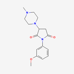 1-(3-methoxyphenyl)-3-(4-methyl-1-piperazinyl)-2,5-pyrrolidinedione