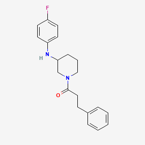 N-(4-fluorophenyl)-1-(3-phenylpropanoyl)-3-piperidinamine