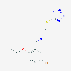 molecular formula C13H18BrN5OS B494657 N-(5-bromo-2-ethoxybenzyl)-2-[(1-methyl-1H-tetrazol-5-yl)sulfanyl]ethanamine 
