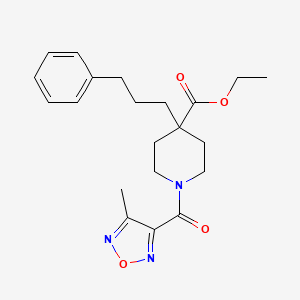 ethyl 1-[(4-methyl-1,2,5-oxadiazol-3-yl)carbonyl]-4-(3-phenylpropyl)-4-piperidinecarboxylate