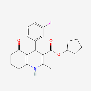 cyclopentyl 4-(3-iodophenyl)-2-methyl-5-oxo-1,4,5,6,7,8-hexahydro-3-quinolinecarboxylate