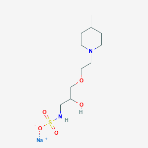 molecular formula C11H23N2NaO5S B4946583 sodium {2-hydroxy-3-[2-(4-methyl-1-piperidinyl)ethoxy]propyl}sulfamate 