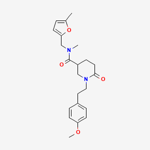 1-[2-(4-methoxyphenyl)ethyl]-N-methyl-N-[(5-methyl-2-furyl)methyl]-6-oxo-3-piperidinecarboxamide