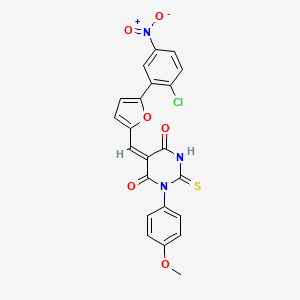 5-{[5-(2-chloro-5-nitrophenyl)-2-furyl]methylene}-1-(4-methoxyphenyl)-2-thioxodihydro-4,6(1H,5H)-pyrimidinedione