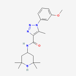 1-(3-methoxyphenyl)-5-methyl-N-(2,2,6,6-tetramethyl-4-piperidinyl)-1H-1,2,3-triazole-4-carboxamide