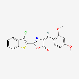 molecular formula C20H14ClNO4S B4946609 2-(3-chloro-1-benzothien-2-yl)-4-(2,4-dimethoxybenzylidene)-1,3-oxazol-5(4H)-one 