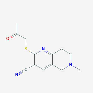 molecular formula C13H15N3OS B494662 6-Methyl-2-[(2-oxopropyl)sulfanyl]-5,6,7,8-tetrahydro[1,6]naphthyridine-3-carbonitrile 