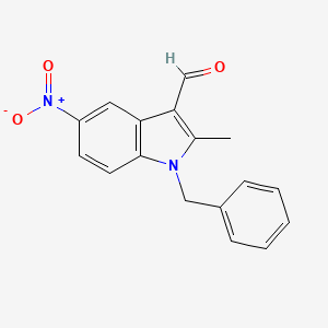 molecular formula C17H14N2O3 B4946630 1-benzyl-2-methyl-5-nitro-1H-indole-3-carbaldehyde 