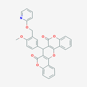 13-[4-Methoxy-3-(pyridin-2-yloxymethyl)phenyl]-2,10,16-trioxapentacyclo[12.8.0.03,12.04,9.017,22]docosa-1(14),3(12),4,6,8,17,19,21-octaene-11,15-dione