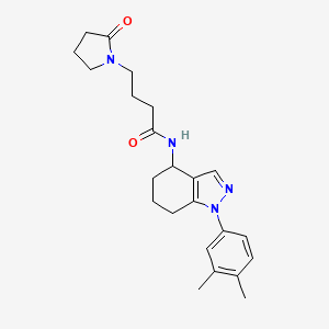 molecular formula C23H30N4O2 B4946650 N-[1-(3,4-dimethylphenyl)-4,5,6,7-tetrahydro-1H-indazol-4-yl]-4-(2-oxo-1-pyrrolidinyl)butanamide 