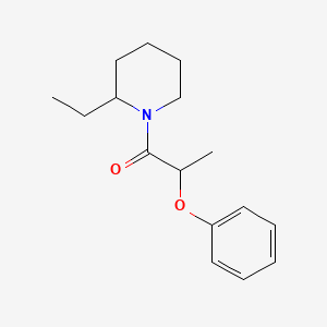 molecular formula C16H23NO2 B4946655 2-ethyl-1-(2-phenoxypropanoyl)piperidine 