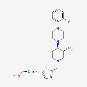 (3R*,4R*)-4-[4-(2-fluorophenyl)-1-piperazinyl]-1-{[5-(3-hydroxy-1-propyn-1-yl)-2-thienyl]methyl}-3-piperidinol