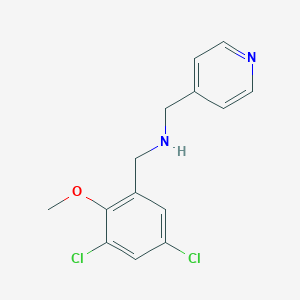 molecular formula C14H14Cl2N2O B494666 N-(3,5-dichloro-2-methoxybenzyl)-N-(4-pyridinylmethyl)amine 