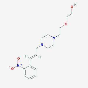 2-[2-[4-[(E)-3-(2-nitrophenyl)prop-2-enyl]piperazin-1-yl]ethoxy]ethanol