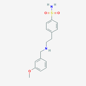 molecular formula C16H20N2O3S B494667 4-{2-[(3-Methoxybenzyl)amino]ethyl}benzenesulfonamide 