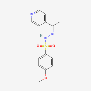 4-methoxy-N'-[1-(4-pyridinyl)ethylidene]benzenesulfonohydrazide