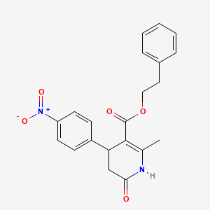 2-phenylethyl 2-methyl-4-(4-nitrophenyl)-6-oxo-1,4,5,6-tetrahydro-3-pyridinecarboxylate