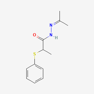 2-(phenylsulfanyl)-N'-(propan-2-ylidene)propanehydrazide