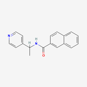 molecular formula C18H16N2O B4946722 N-[1-(pyridin-4-yl)ethyl]naphthalene-2-carboxamide 