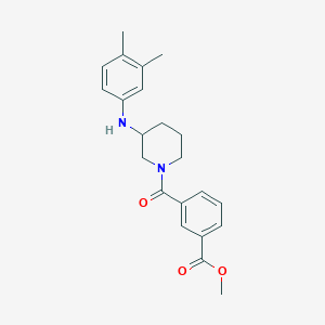 molecular formula C22H26N2O3 B4946726 methyl 3-({3-[(3,4-dimethylphenyl)amino]-1-piperidinyl}carbonyl)benzoate 