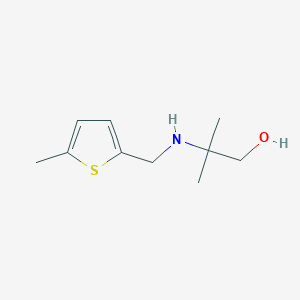 molecular formula C10H17NOS B494673 2-Methyl-2-{[(5-methyl-2-thienyl)methyl]amino}-1-propanol CAS No. 893615-89-9