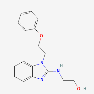 molecular formula C17H19N3O2 B4946736 2-[[1-(2-Phenoxyethyl)benzimidazol-2-yl]amino]ethanol 