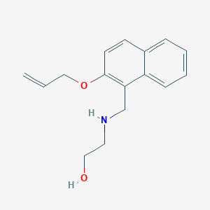 molecular formula C16H19NO2 B494675 2-({[2-(Prop-2-en-1-yloxy)naphthalen-1-yl]methyl}amino)ethanol 