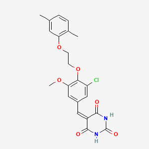 5-{3-chloro-4-[2-(2,5-dimethylphenoxy)ethoxy]-5-methoxybenzylidene}-2,4,6(1H,3H,5H)-pyrimidinetrione