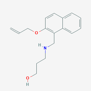 molecular formula C17H21NO2 B494676 3-({[2-(Prop-2-en-1-yloxy)naphthalen-1-yl]methyl}amino)propan-1-ol 
