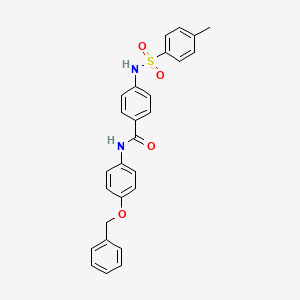 molecular formula C27H24N2O4S B4946766 N-[4-(benzyloxy)phenyl]-4-{[(4-methylphenyl)sulfonyl]amino}benzamide 