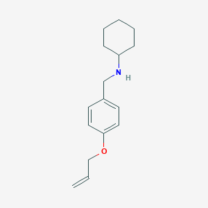 molecular formula C16H23NO B494677 N-[4-(allyloxy)benzyl]-N-cyclohexylamine 