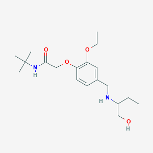 molecular formula C19H32N2O4 B494679 N-tert-butyl-2-(2-ethoxy-4-{[(1-hydroxybutan-2-yl)amino]methyl}phenoxy)acetamide 