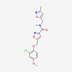 5-[(2-chloro-4-methoxyphenoxy)methyl]-N-methyl-N-[(3-methyl-5-isoxazolyl)methyl]-3-isoxazolecarboxamide