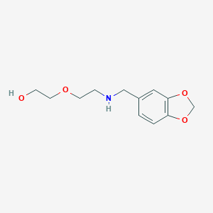 molecular formula C12H17NO4 B494680 2-{2-[(1,3-Benzodioxol-5-ylmethyl)amino]ethoxy}ethanol 